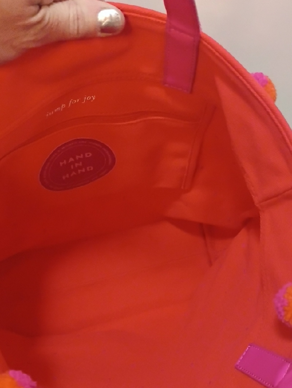 kate spade Pink Jump For Joy Orange And Pink Tote - Picture 8 of 11